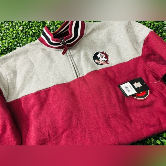 Colosseum Men's Garnet/Heather Gray Florida State Seminoles Be The Ball Quarter- - Picture 3 of 5